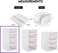 Paide 4 db-os XL méretű összecsukható ruhásszekrény rendszerező doboz szett 3