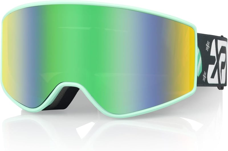 EXP VISION Gyerek Síszemüveg - Kék, Páramentes, 100% UV Védelemmel, Szemüveg Felett Viselhető, Sisakkompatibilis Snowboard Szemüveg 2-14 Éve