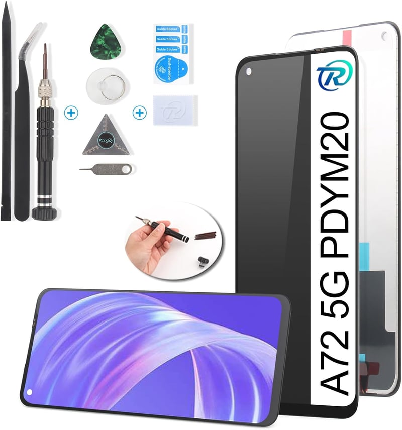RongZy LCD Kijelző Oppo A72 5G/A73 5G/A53 5G Telefonokhoz - Érintőképernyős Digitalizáló Csereképernyő Szerelőkészlettel, Fekete