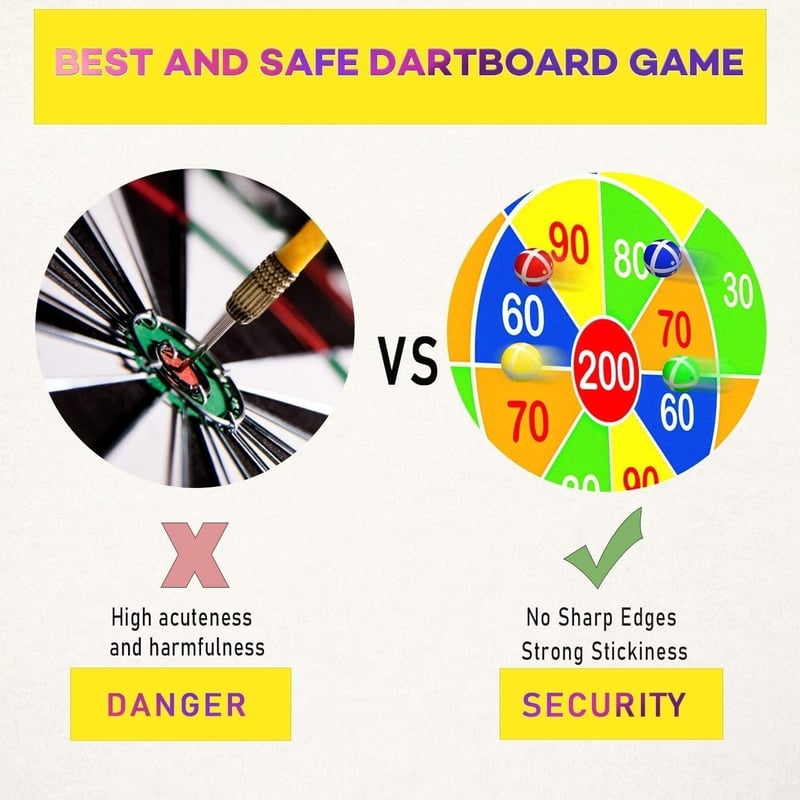 Lbsel Gyerek Darts Tábla - Beltéri/Kültéri Parti Játék, 65cm, 3+ Éveseknek