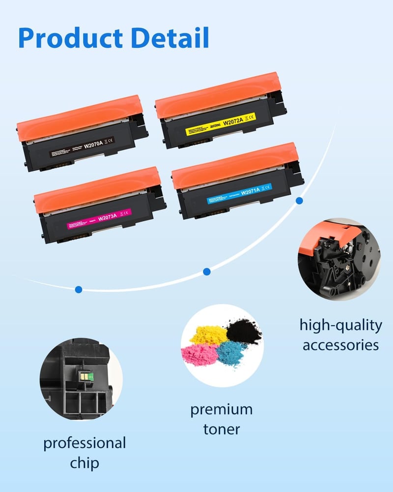 HP 117A kompatibilis toner chip-pel - 4 szín, MFP-178NW/179FNW/150NW nyomtatókhoz