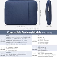 MacBook Pro 14 és Air 13 védőtok szett - HYZUO kék laptop táska 3