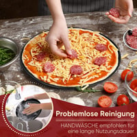 HaWare 30 cm-es tapadásmentes kerek pizzasütő tálca, 2 darabos szett 6