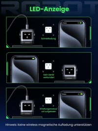 UGREEN Nexode RG 65W GaN USB-C gyorstöltő, 3 portos, LED kijelzős, MacBook/iPhone/Galaxy kompatibilis 5