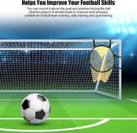 Mellystore Plasă de poartă fotbal - Țintă antrenament - Galben, îmbunătățește precizia șuturilor, instrument de antrenament cu geantă de transport, fixare ușoară, pentru toate vârstele 2