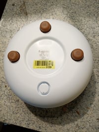Ghiveci rotund din plastic Lamela cu picioare, Ø 30 cm, 7,7 L, Alb — lipsește partea inferioară a piciorului (stare: vezi a 2-a imagine) 2