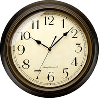 Plumeet 25cm-es Klasszikus Retro Falióra - Csendes, Elemmel Működő, Arab Számokkal 1