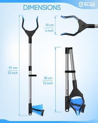 Forgatható alumínium szemétszedő csipesz 81 cm, időseknek és mozgáskorlátozottaknak 2