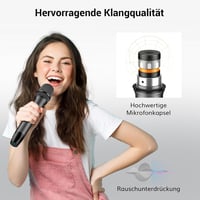 TONOR TW450 Vezeték Nélküli Mikrofon Szett - Duál Karaoke Mikrofon 60m Hatótávval, 5 Csatornával, Vevőegységgel Esküvőre, Előadásokhoz, Szür - Grey and grey 6