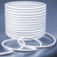 Lamomo 30m LED Szalag, Fehér Szabályozható Fényerejű Neon Világítás, Vízálló 6000K Szilikonos Rugalmas 24V  Beltéri-Kültéri 1