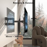 Suport TV de perete BONTEC cu mișcare completă, înclinabil, pivotant și rotativ pentru televizoare LED/LCD plate și curbate de 32-60 inchi, până la 45 kg, VESA 400x400 5