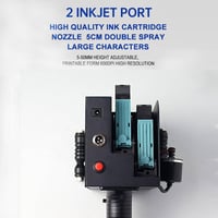 Bisofice Kézi Tintasugaras Nyomtató - 600 DPI, 4.3" Érintőképernyő, Gyorsan Száradó Tinta, Dupla Tintaport, Címke/Vonalkód/Dátum Nyomtatásho 4
