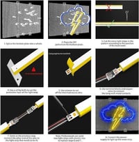 I-SHUNFA Rózsaszín LED Neon Fali Lámpa - DIY Éneklő Dekoráció 5