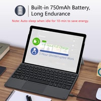 MoKo Bluetooth Billentyűzet Tok Surface Go 4/3/2/2018 Modellekhez, 7 Színű LED Háttérvilágítás, Érintőpaddal, Újratölthető Akkumulátor, Feke 8