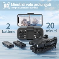 TTROARDS 12 Összecsukható Drón 1080P Kamerával, WiFi FPV Élőkép, 360° Flip Funkció, 20 Perc Repülési Idő, Kezdőknek és Gyerekeknek, Távirány 7