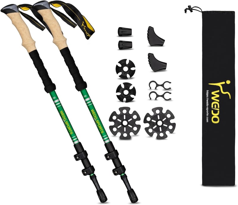 Wedo 3 részes alumínium túrabot 65-135cm, Nordic walking és Camino túrákhoz