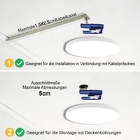 EACLL LED stropna svjetiljka okrugla Ø30 cm 24W 2700 lumena s neutralnom bijelom svjetlošću 4