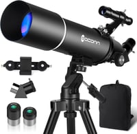 EACONN 80mm Csillagászati Teleszkóp 600mm Hordozható Utazó Távcső Tripod Telefonadapterrel 2