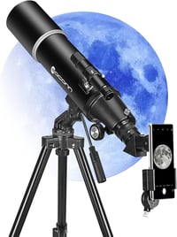 EACONN Távcső Felnőtteknek és Gyerekeknek - 80mm Refraktor Teleszkóp 600mm Fókusztávolsággal, Hordozható Csillagászati Távcső Hátizsákkal 2