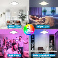 Eregou RGB LED mennyezeti lámpa, 24W, távirányítós, Alexa-kompatibilis 2