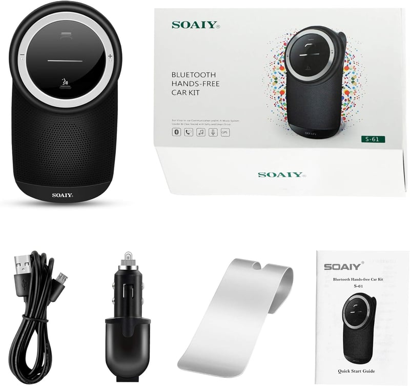 SOAIY S61 Autós Bluetooth Kihangosító - Napellenzőre, Hangvezérléssel