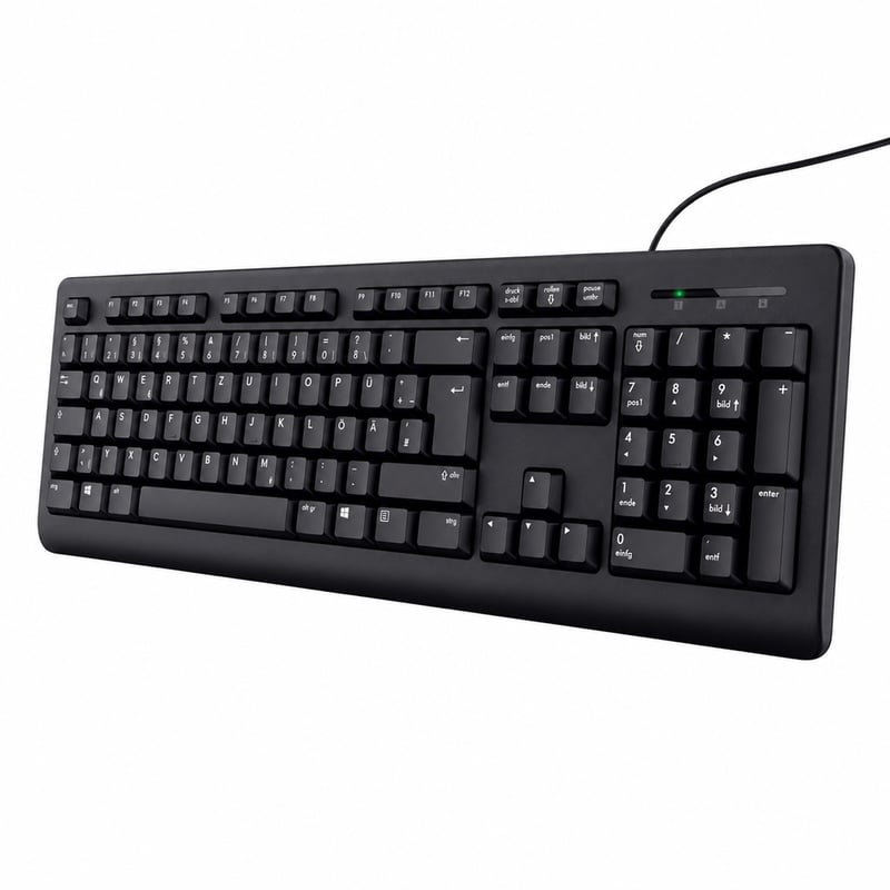 Set tastatură și mouse cu fir Trust Taro, layout german QWERTZ — fără mouse (stare: vezi a 2-a imagine)