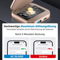 AC Island 5 az 1-ben Mágneses Töltőállomás iPhone 16/15/14/13/12, Apple Watch, AirPods Készülékekhez - Összecsukható Utazási Vezeték Nélküli 7
