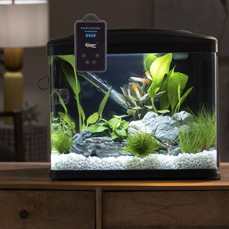 hygger Mini Akvárium Hullámkeltő Szivattyú, 6000 L/H, LED Szabályzóval, DC Mágneses Keringető, Édesvízi és Tengeri Akváriumokhoz, 18-110L Mé