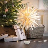 EANLOLY LED Karácsonyi Csillag Asztali Lámpa Fehér Dekoráció 1