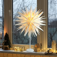 EANLOLY LED Karácsonyi Csillag Asztali Lámpa Fehér Dekoráció 3