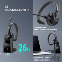 Earbay Bluetooth Headset Mikrofonnal, USB Adapterrel és Töltőállomással 4