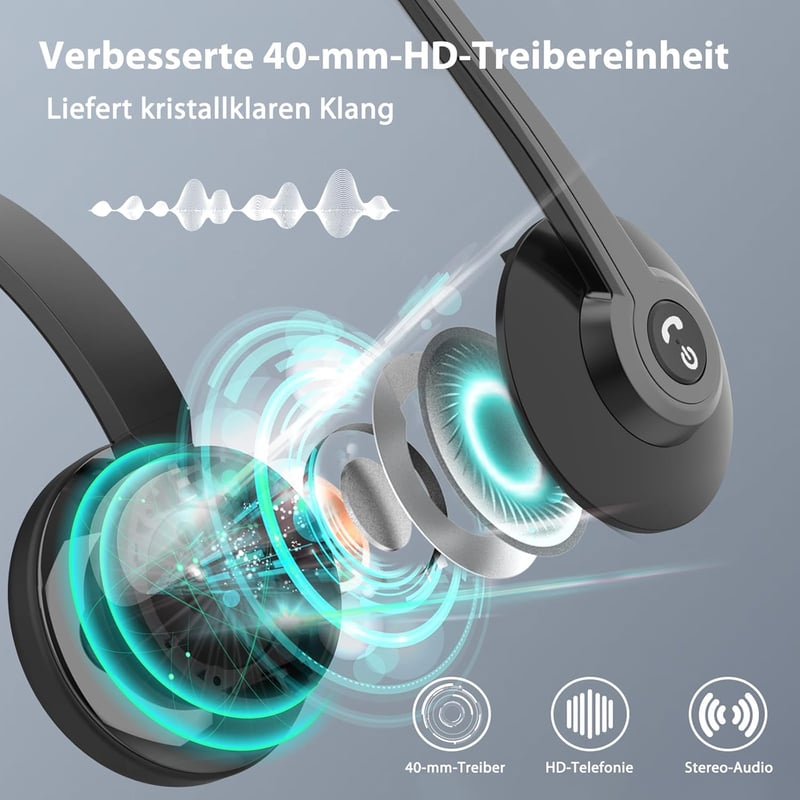 Earbay Bluetooth Headset Mikrofonnal, USB Adapterrel és Töltőállomással