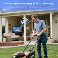 Earbay Wireless TV Fejhallgató Bluetooth 5.4 Töltőállomással Időseknek - Black 4