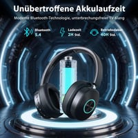 Earbay Wireless TV Fejhallgató Bluetooth 5.4 Töltőállomással Időseknek - Black 6