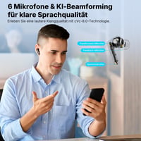 Bluetooth slúchadlá EarFun Air Pro 4+ s potlačením hluku, hybridným meničom, Hi-Res Audio, aptX Lossless, LDAC, 54-hodinovou výdržou batérie, IP55, Bluetooth 6.0 7