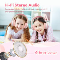 Detské Bluetooth slúchadlá EarFun s mikrofónom, skladacie, Hi-Fi stereo zvuk, 40 hodín výdrž batérie, obmedzovač hlasitosti 85/94 dB, pre školu a tablet 7