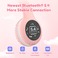 Detské Bluetooth slúchadlá EarFun s mikrofónom, skladacie, Hi-Fi stereo zvuk, 40 hodín výdrž batérie, obmedzovač hlasitosti 85/94 dB, pre školu a tablet 5