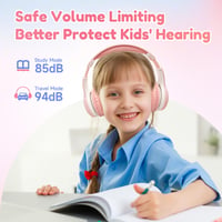 Detské Bluetooth slúchadlá EarFun s mikrofónom, skladacie, Hi-Fi stereo zvuk, 40 hodín výdrž batérie, obmedzovač hlasitosti 85/94 dB, pre školu a tablet 3