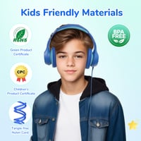 Detské slúchadlá EarFun s USB-C káblom, obmedzením hlasitosti, modré 4