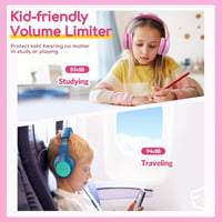 EarFun K1 gyerek fejhallgató vezetékes, hangerő-limitáló (85/94 dB) - rózsaszín 5