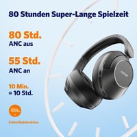 EarFun Wave Pro vezeték nélküli fejhallgató aktív zajszűréssel, 80 órás akkumulátor 5
