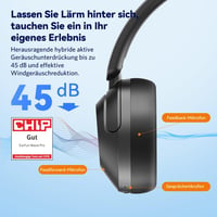 EarFun Wave Pro vezeték nélküli fejhallgató aktív zajszűréssel, 80 órás akkumulátor 2