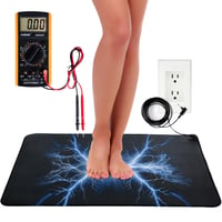 Uzemňovacia podložka pod nohy EARTHVERA s multimetrom a monitorovaním telesnej teploty, čierna, 61x40,6 cm, zlepšenie krvného obehu, zníženie zápalu 1