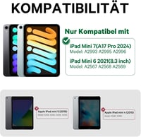 Earto iPad Mini 7 Billentyűzetes Tok Trackpad-dal, 360° Forgatható, 7 Szín Háttérvilágítás, QWERTZ 2