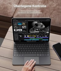Earto Magic Keyboard pre iPad Pro 12.9 so španielskou klávesnicou, 7-farebným podsvietením, magnetickým plávajúcim dizajnom, trackpadom, čierna (6./5./4./3. gen) 5