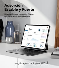 Earto Magic Keyboard pre iPad Pro 12.9 so španielskou klávesnicou, 7-farebným podsvietením, magnetickým plávajúcim dizajnom, trackpadom, čierna (6./5./4./3. gen) 3