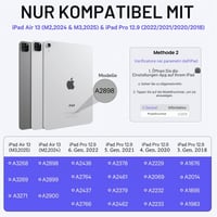 Earto Magic Keyboard pre iPad Pro 12.9 so španielskou klávesnicou, 7-farebným podsvietením, magnetickým plávajúcim dizajnom, trackpadom, čierna (6./5./4./3. gen) 2