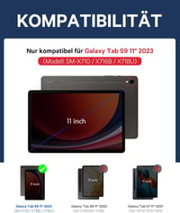 Earto Samsung Galaxy Tab S10 Lite/FE Mágneses Billentyűzet QWERTZ, S Pen Tartóval 8