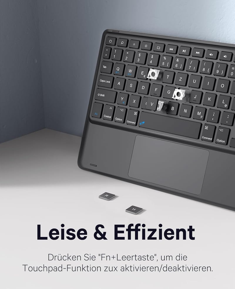 Earto Samsung Galaxy Tab S10 Lite/FE Mágneses Billentyűzet QWERTZ, S Pen Tartóval