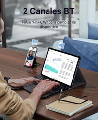 Earto Samsung Galaxy Tab S9 Plus 12.4" billentyűzet 7 szín háttérvilágítás touchpad 5